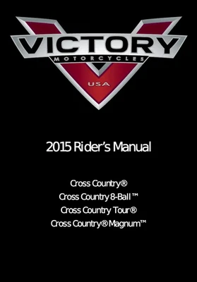 Victory Cross Country 2015 manual de motociclista Foto 1 de 4