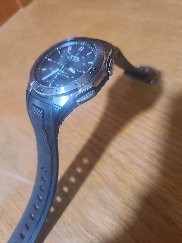 Relógio analógico digital Casio Wave Ceptor resistente solar WVA-470 41mm - Imagem 1 de 4