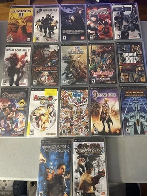 Lote de 17 estojos e manuais originais raros para PSP SEM JOGOS TÍTULOS RAROS Playstation - Imagem 1 de 4