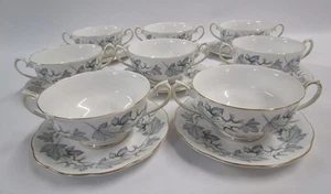 Royal Albert Bone China Bowl Set Silver Maple Design 8-Piece Collection - Picture 1 of 5