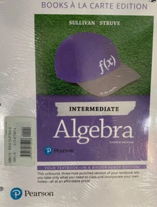 Intermediate Algebra by Sullivan 4th edition Binder Ready Edition SEALED My Lab - Picture 1 of 3