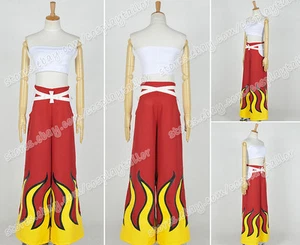 Fairy Tail Cosplay Fairy Queen Titania Erza Scarlet Costume Tube Top Pants Suit - Picture 1 of 7