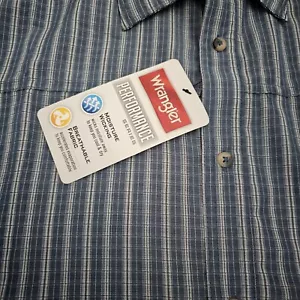 Wrangler Mens Size 3X Collared Button Down Short Sleeve Shirt Performance Series - Picture 1 of 10