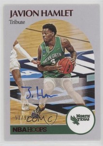 2021-22 Panini Chronicles Draft Picks Hoops Retro Red /99 Javion Hamlet Auto