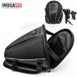 WOSAWE Motorcycle Tail Bag Rear Seat Bag Reflective Waterproof Helmet Luggage - Picture 1 of 6