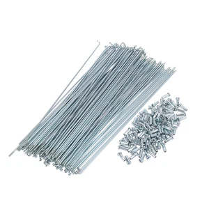 95 pezzi 14G J Piega 220mm x 2mm Bicicletta Bicicletta Raggi con ugelli Acciaio - Foto 1 di 8