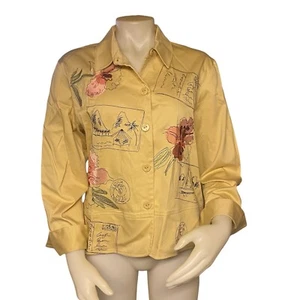 Blazer para mujer Hearts of Palm bordado decorado rosa abotonado talla 10 - Imagen 1 de 10