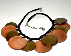 Handgefertigte baumelnde Halskette Capiz Muschel Fair Trade KULTUR MIX KOSTENLOSER VERSAND - Bild 1 von 10