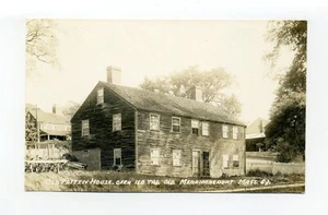 Merrimac, Merrimacport MA RPPC Foto Postkarte, Old Patten House, Home in Back - Bild 1 von 2