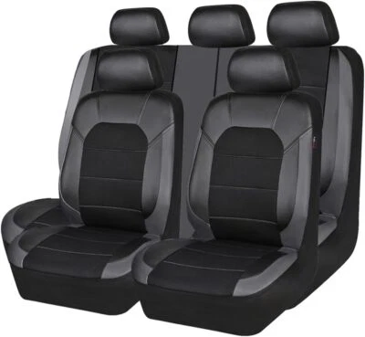 For Honda Car Seat Covers PU Leather Full Set 5 Seats Front Rear Protectors - Image 1 of 4