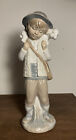 Lladro Nao Porcelain Boy With Lamb Figurine. Made In Spain 1977