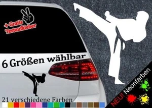 Karate Aufkleber-6 Größen 21 Farben- Kampfsport Gürtel Judo Taekwondo Japan - Bild 1 von 88