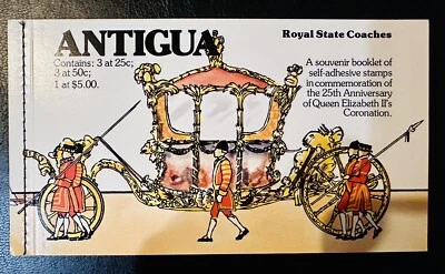 1978 Stamp Booklet Antigua & Barbuda : Royal State Coaches - Image 1 of 4