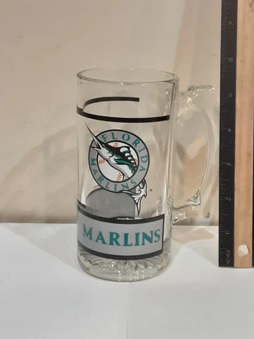 VINTAGE 1991 FLORIDA MARLINS MLB GLASS STEIN Cover