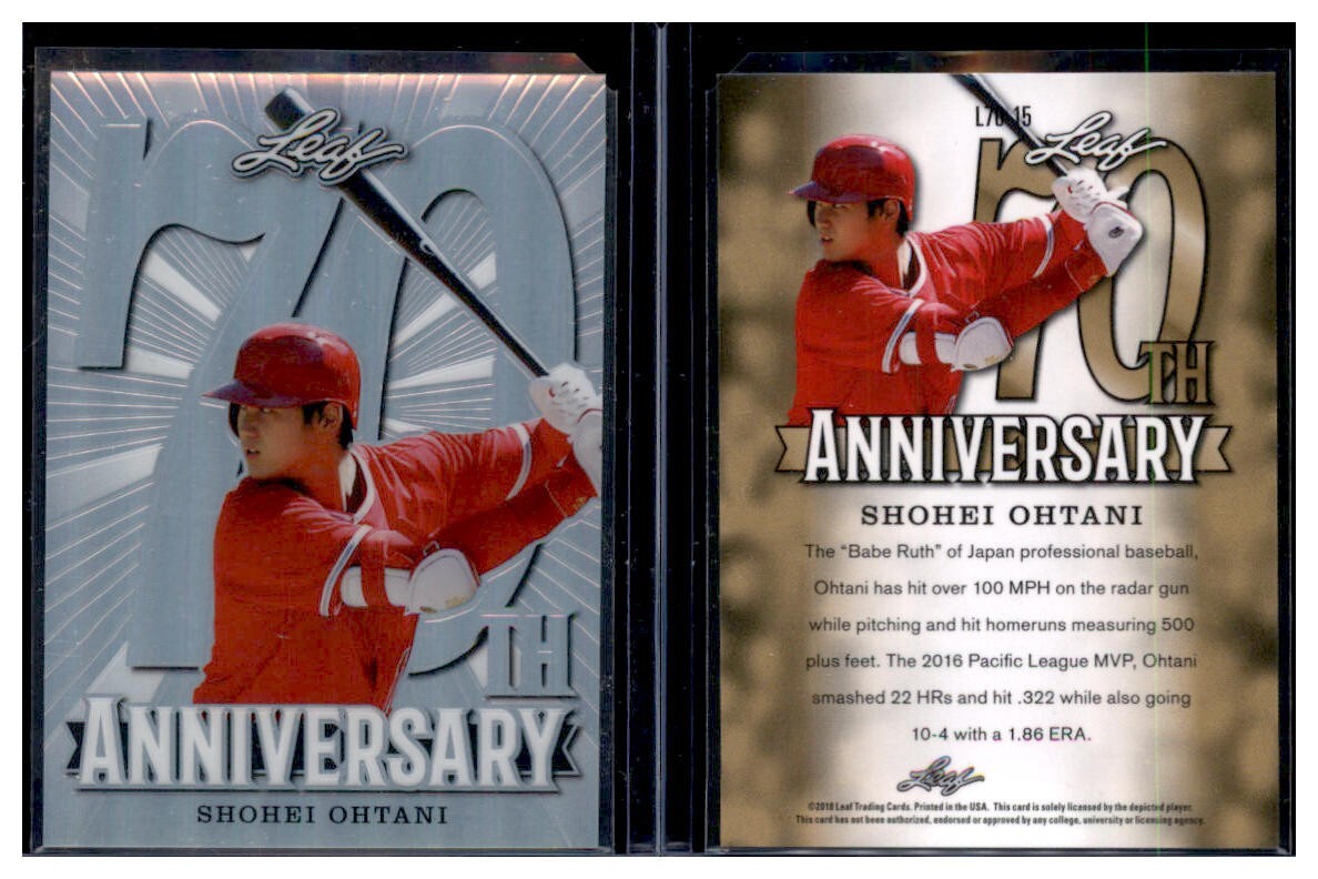 大谷翔平 限定 15/15 Leaf 70th anniversary ブラック 大谷翔平 限定