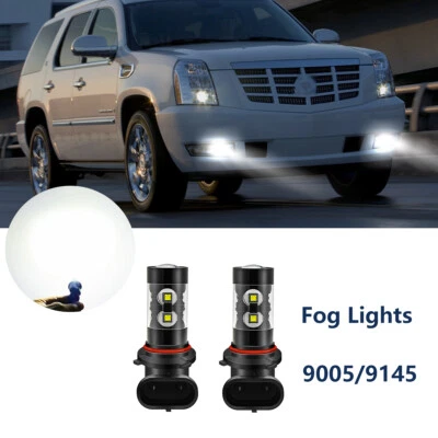 For Cadillac Escalade 2007-2014 - 2x Fog Bulbs 9145 H10 LED Light white 6000K - Image 1 of 4