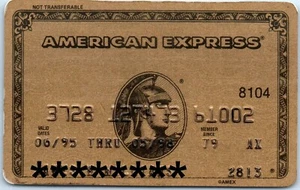 Vintage American Express Gold Credit Card Expired 1998 - Picture 1 of 2