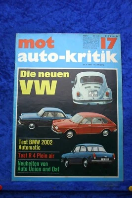 MOT 17/69 BMW 2002 R 4 VW 1970 MERCEDES C 111 AUDI DAF - Immagine 1 di 2
