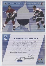 2001-02 ITG Be A Player Memorabilia Dual All-Star Jersey /60 Al MacInnis HOF