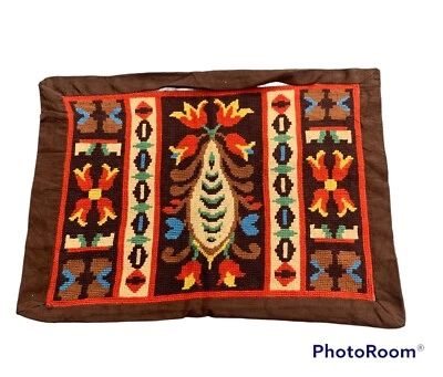 vintage Needlepoint cushion Cover 59x43cm-114 - Image 1 of 4