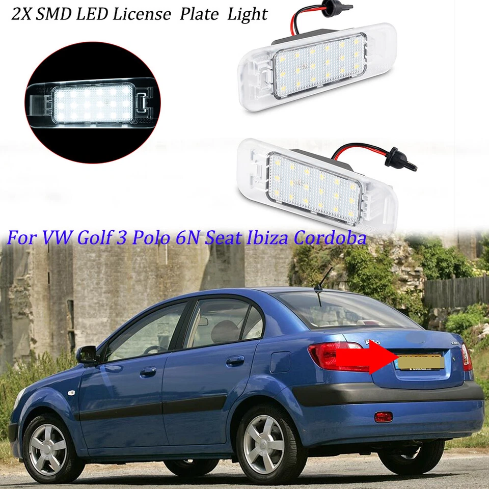 Kit de luces LED completas de matrícula OE-Fit blancas 18-SMD para Kia Rio Rio5 2006-11 Foto 1 de 4