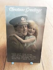 WW1 Period Army - Christmas  Postcard 