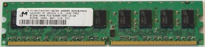 Micron 512MB PC2-5300 DDR2 ECC Desktop Memory 240-Pin DIMM SDRAM (MT18HTF6472AY) - Image 1 of 2
