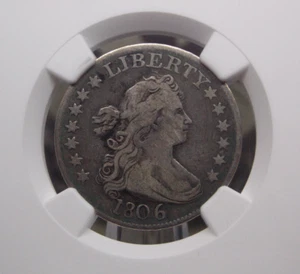 1806 Draped BUST Silver Quarter 25c NGC VF Detail #001 Very Fine ECC&C, Inc. - Picture 1 of 7
