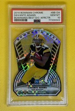 Davante Adams 2014 Bowman Chrome RC SSP 4/10 Die Cut Black X Fractor PSA 10