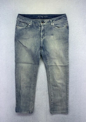 Michael Kors Womens Size 2 Acid Wash Mod Rise Denim Jean Capri - Image 1 of 4