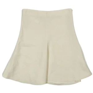 BRUNELLO CUCINELLI MINI SKIRT STRETCH WOOL PLAIN BOTTOMS SIZE 40 M LIGHT Used 8d - Picture 1 of 4