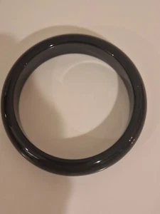 BLACK AGATE BANGLE BRACELET - Picture 1 of 9