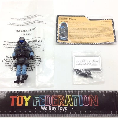 GI JOE JoeCon 2016 Sky Patrol Pilot - Figura Air Raid - Paquete abierto Foto 1 de 4