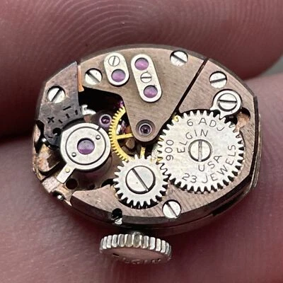 Vintage Elgin Watch Co. 23 Jewels 6 Adjustments Movement Nice - Image 1 of 4
