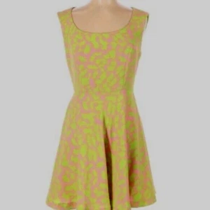 Alberto Makali Pink/Lime Green Skater Dress M - Picture 1 of 5