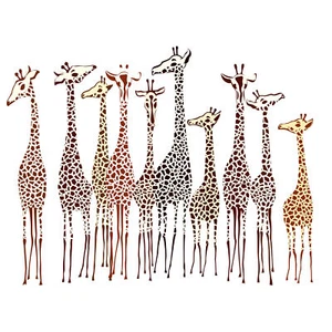Gruppe von Giraffen großer Wandkunstdruck 18 x 24 Zoll - Bild 1 von 5
