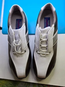 FootJoy FJ LoPro Collection Scarpe da Golf Donna Taglia 8.5M 97172 Bianco/Oro - Foto 1 di 7