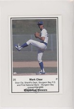 1986 Milwaukee Brewers Police Mark Clear #25