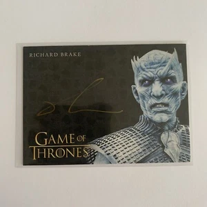 Game of Thrones GoT Iron Anniversary Series 1 Richard Brake Gold Pen Auto - Picture 1 of 2
