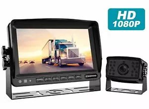 Fookoo Backup Camera Kit 7'' Reversing Monitor Wired Waterproof Rear View FHD1 - Picture 1 of 7