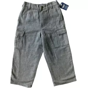 OshKosh Vintage Baby Boy's Cargo Pants 24 Months Cotton Gray NEW - Picture 1 of 8