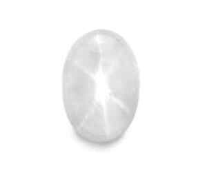 Lab-created Transparent White Star Sapphire Oval Cabochon Loose Stone 11x9-14x10