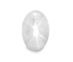 Lab-created Transparent White Star Sapphire Oval Cabochon Loose Stone 11x9-12x10 - Picture 1 of 1