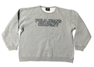 Vintage Polo Jeans Ralph Lauren Sweatshirt grau Gr. XL 90er  - Bild 1 von 11