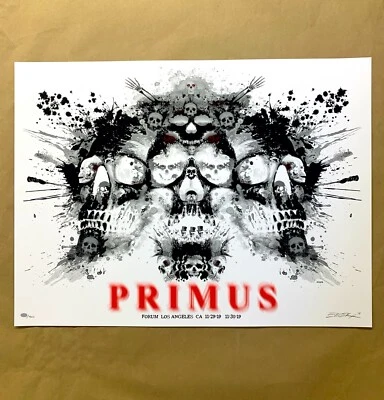 EMEK PRIMUS Los Angeles Concert Poster LA Forum 2019 #/400 art print the skulls - Image 1 of 4