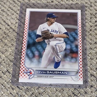 2022 Topps Series 2 Independence Day /76 Kevin Gausman SP Blue Jays - Image 1 of 4