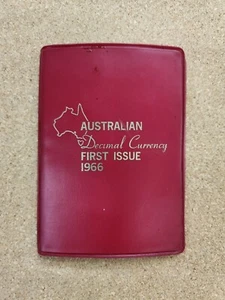 Australian Mint Set 1966 Decimal Currency First Issue Red wallet - Bild 1 von 4