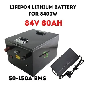 84V 80Ah lifepo4 Li battery 27S BMS for 8000W Power EV Motorhome Boat UK US - Picture 1 of 11