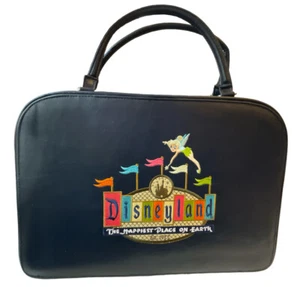 Disney Disneyland 50th Anniversary Pin Trading Bag Tinkerbell Faux Leather - Picture 1 of 10