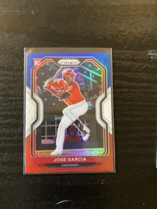 Jose Garcia 2021 prizm red white and blue l